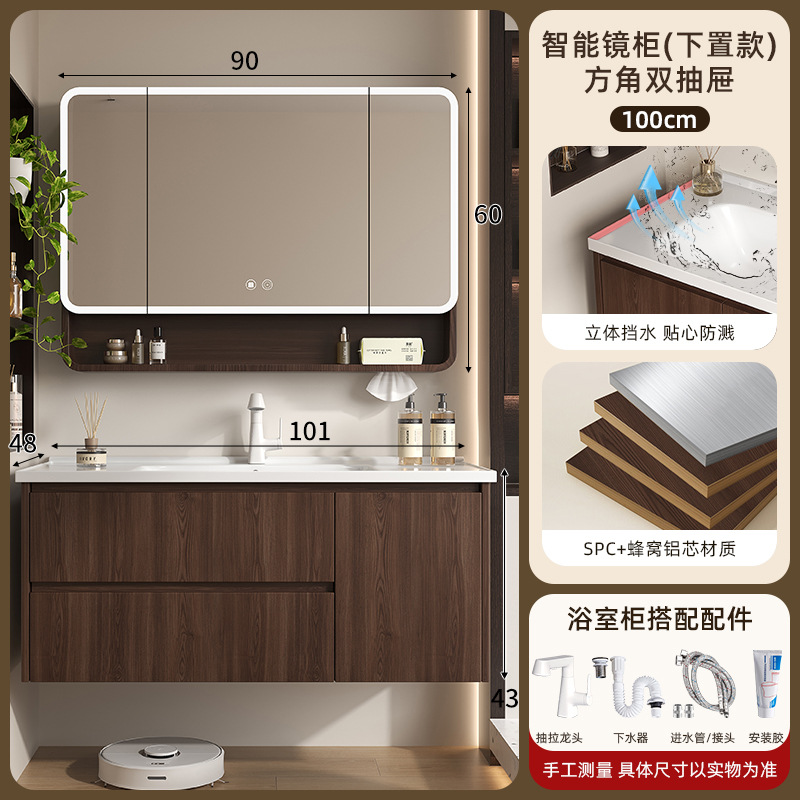 Cerámica medieval integral bañera gabinete de baño combinado lavabo gabinete lavabo lavabo lavabo