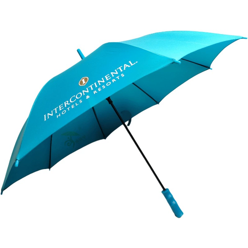 Зонт с нанесенным логотипом, рекламный зонт, двойного назначения для защиты от солнца и дождя, большой зонт с принтом в подарок, длинная ручка в тон, автоматический зонт с длинной ручкой.