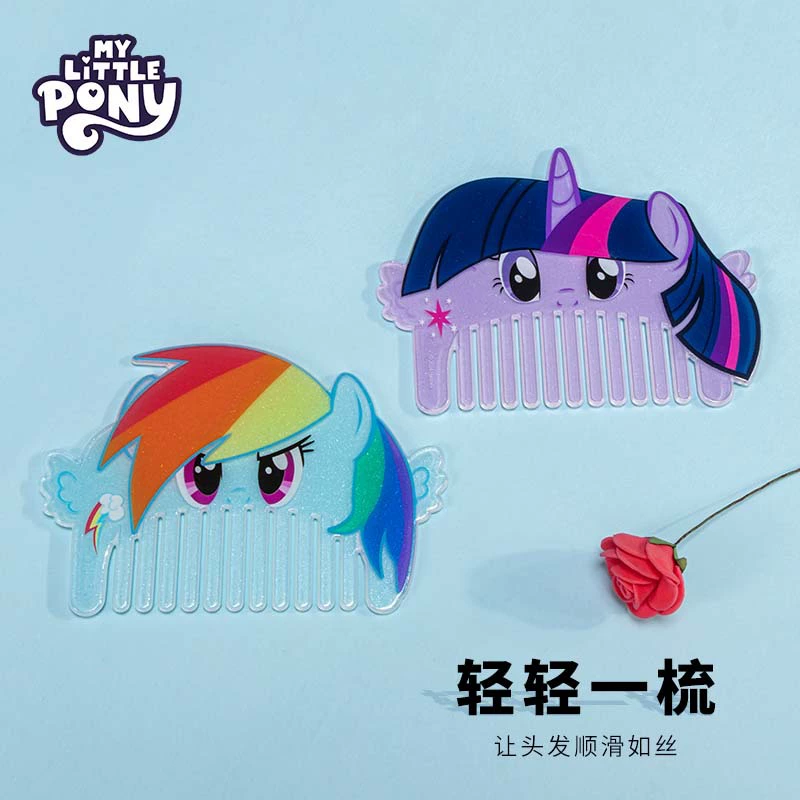 Акриловая ручная расческа (My Little Pony) мультяшная принцесса дизайн, портативная, 6 цветов