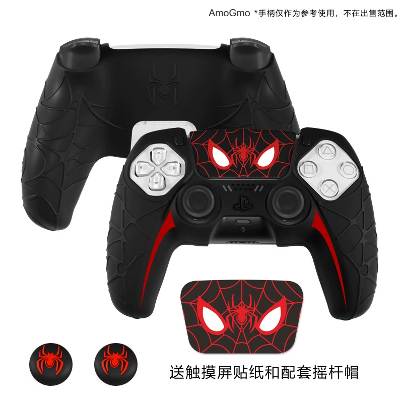 Подходящий силиконовый чехол для PS5, защитный чехол для геймпада PS5, чехол с защитой от скольжения, чехол Spider-Man для PS5