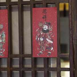 2025蛇年门神入户大门春节新款国潮创意爷新年可爱文创年画