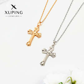 旭平欧美跨境时尚简约个性风十字架项链吊坠小众男女同款项饰批发