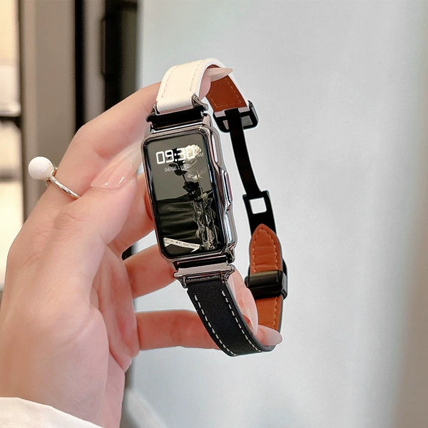 Belt double-square-black and white