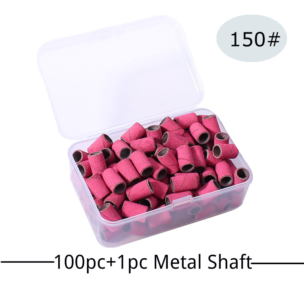 Color manicura molienda cabeza púrpura anillo de arena manicura anillo de arena máquina de pulir dedicado 100 unids/caja