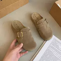 Обувь (Birkenstock) женская 2025 весна–осень, мюли с закрытым мысом, толсто подошва, регулируемая пряжка