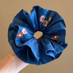 温柔小碎花复古大肠发圈头花皮筋扎头发低马尾发绳高级感头绳布圈