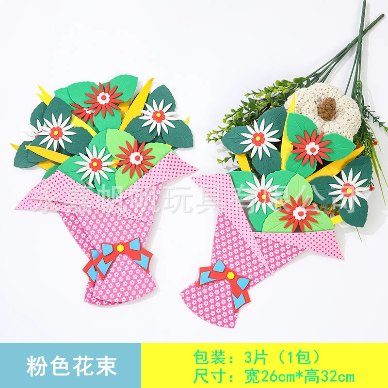 Wall decorations for kindergarten for elementary school students, flowerpot from foam, layout