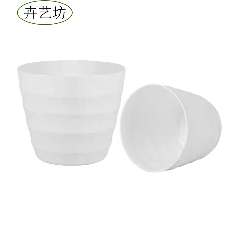 White Threaded Pot Plastic Flower Pot Succulent Planting Pot Artificial Plant Potted Pothos Wholesale Modern Simple Flower Pot