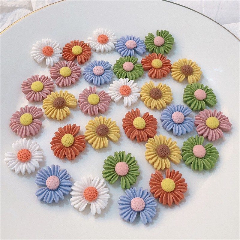 Xiaozou crisantemo resina horquilla accesorios teléfono móvil Shell diadema material caja de almacenamiento taza agua pegatinas DIY joyería