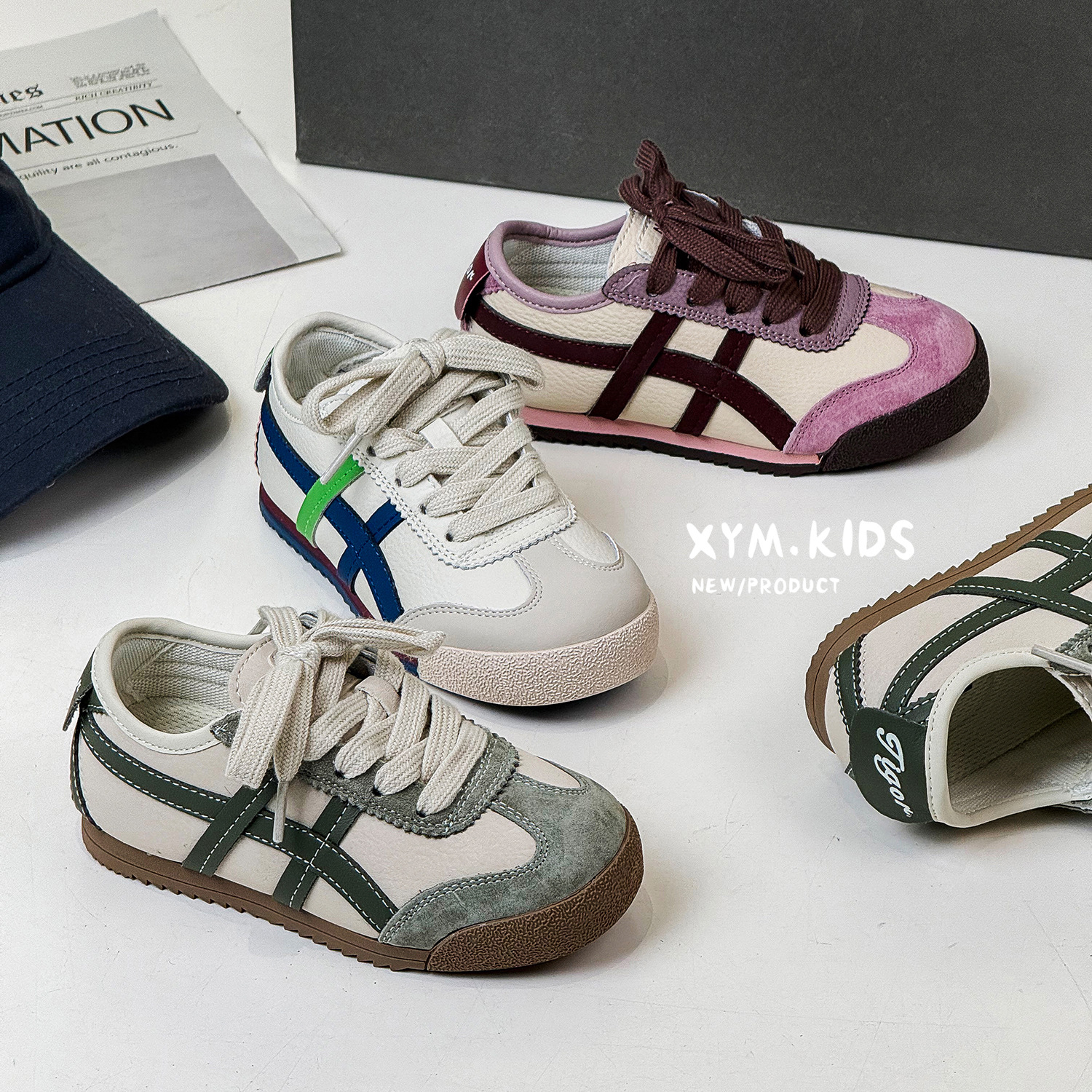 2026 Spring New Children's Casual Shoes Korean Style Fashion Color-Blocking Boys and Girls Baby Shoes Lightweight Soft-Soled Forrest Gump Shoes