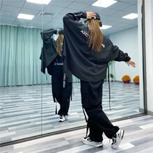 秋季曳步舞服装新款套装跳舞广场舞衬衫工装裤网红富丽同款两件套