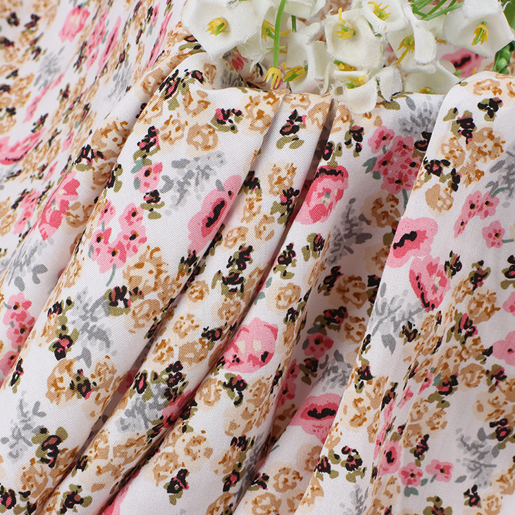 Diseño de impresión de patrón vegetal 100% rayon tejido tela de ropa