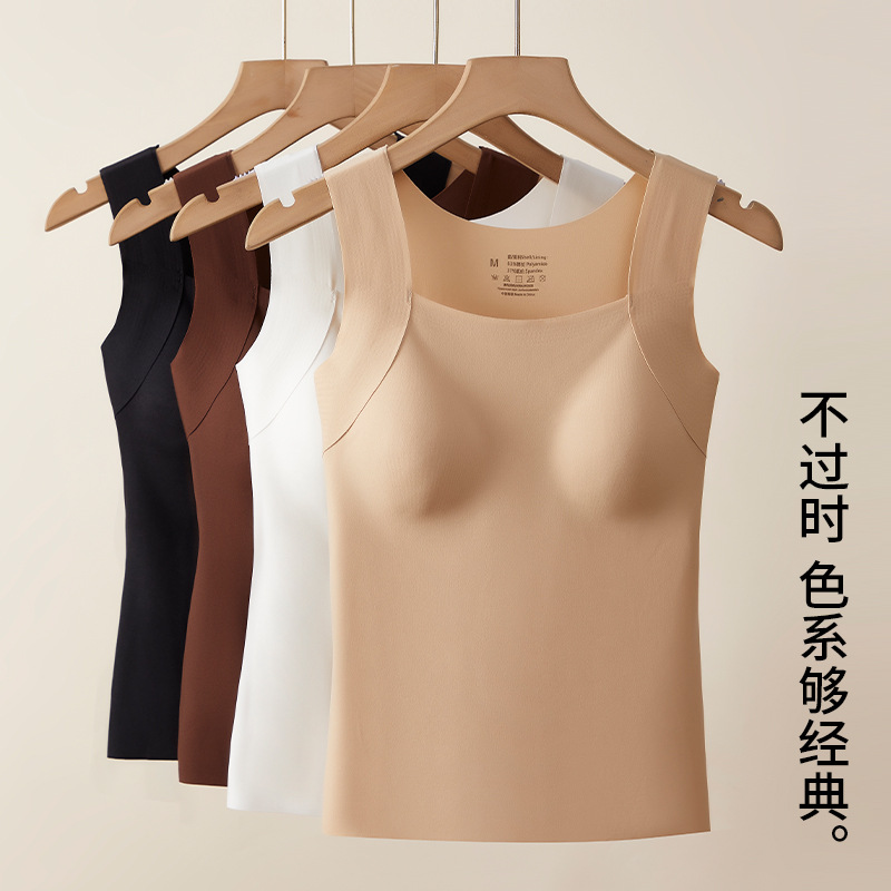 Inventario primavera y verano perezoso chaleco de viento mujer cinturón fijo cojín de pecho dentro y fuera de usar ropa interior delgada transpirable ropa interior superior de mujer