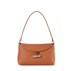 Spring and Summer New Unique Bamboo Knot Underarm Hooded Layered Calfskin Hobo Bag Handheld Shoulder Bag for Women