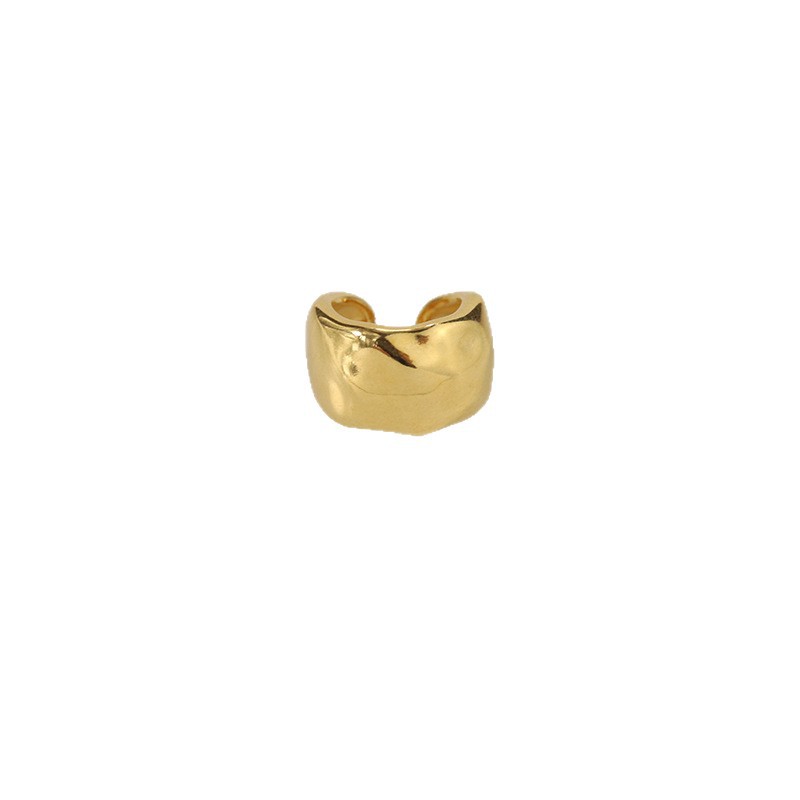 Lujo ligero, sentido de alta gama, personalidad clásica, pendientes irregulares, diseño de apertura, clip de hueso de oreja, moda, venta caliente de verano versátil
