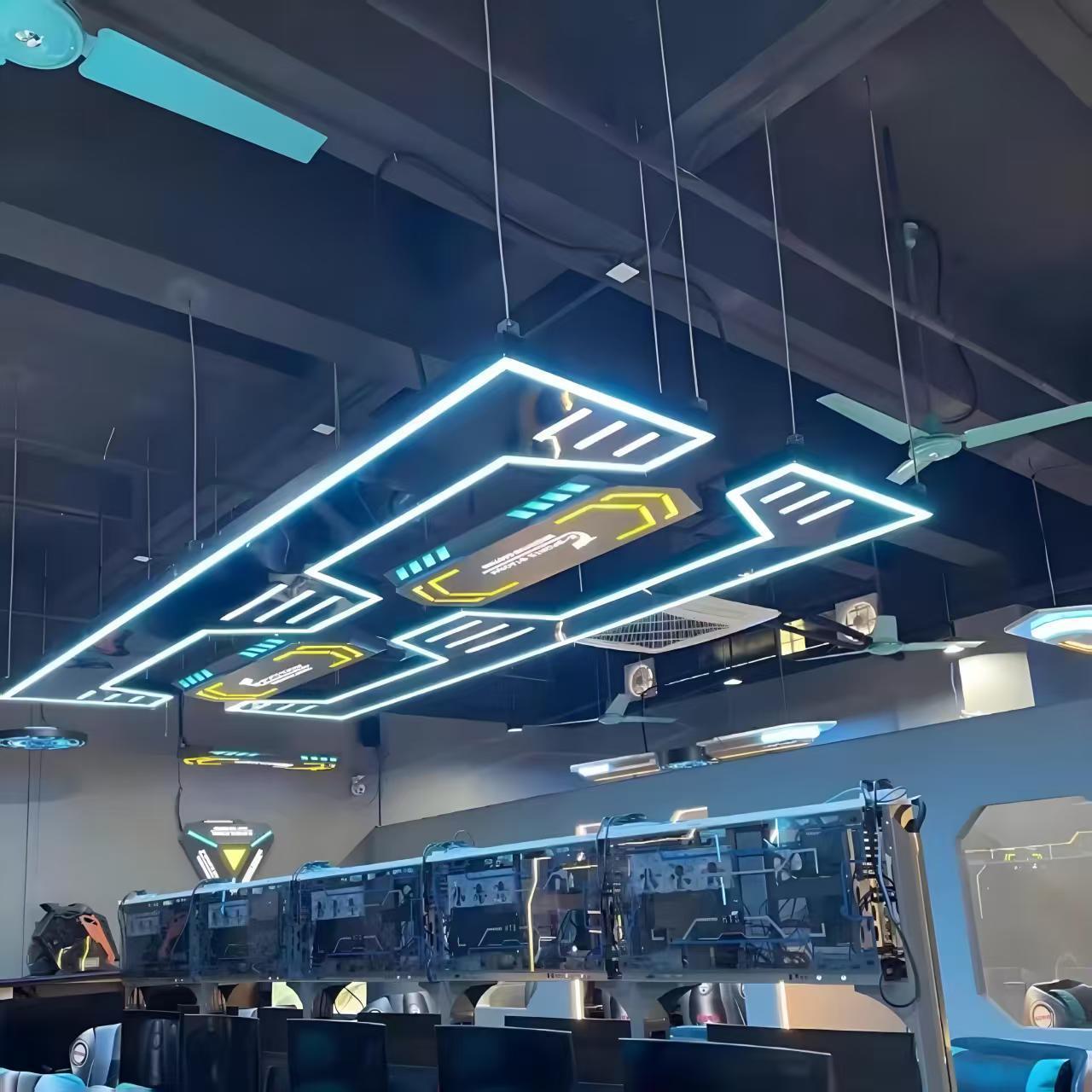 Módulo de modelado de café en línea Luz de atmósfera Sala de juegos de videojuegos Luz de forma extraña KTV Bar Bar Módulo de atmósfera de pared