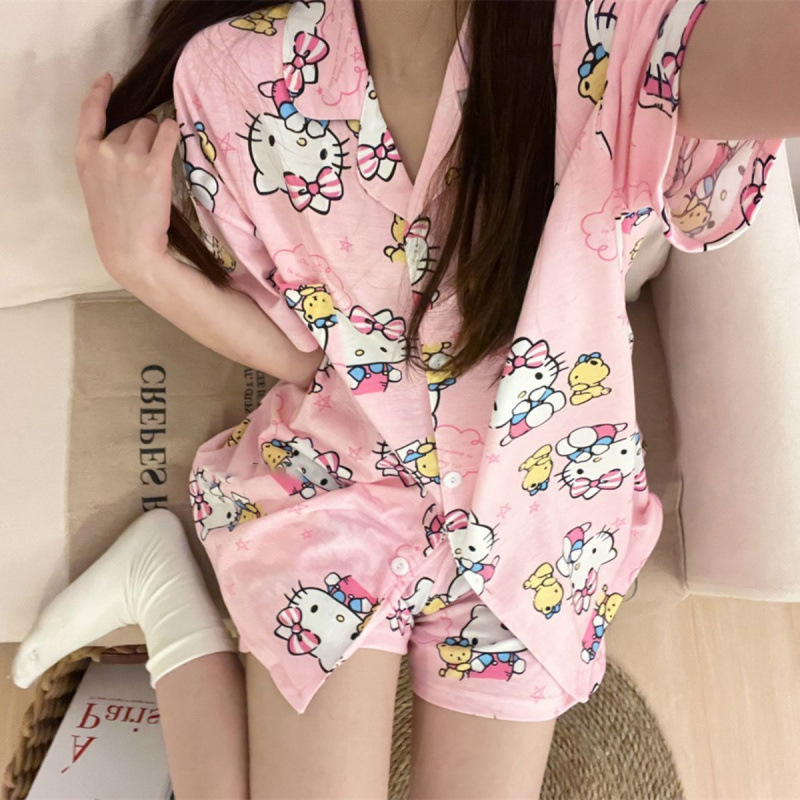 7818 핑크 헬로키티 [반팔+반바지] 슈트