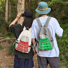 户外双肩包男女休闲女登山运动背包旅行轻便小包包抽绳休闲包百搭