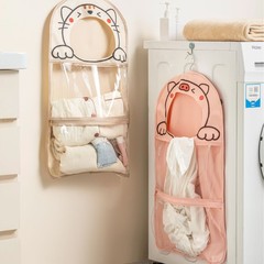 浴室防水袋入浴服神器衣類袋収納トイレ穴なし壁掛け折り畳み棚