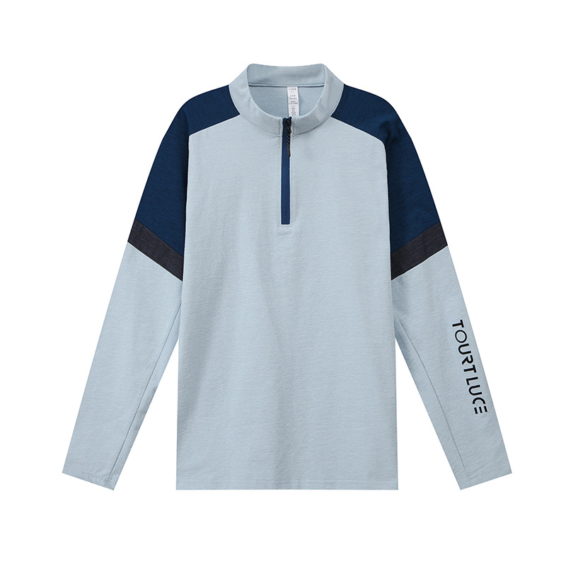 Lulu Otoño e Invierno hombres y mujeres de cuello alto media cremallera manga larga ropa de secado rápido correr fitness ropa de tenis para Niños Grupo impresión