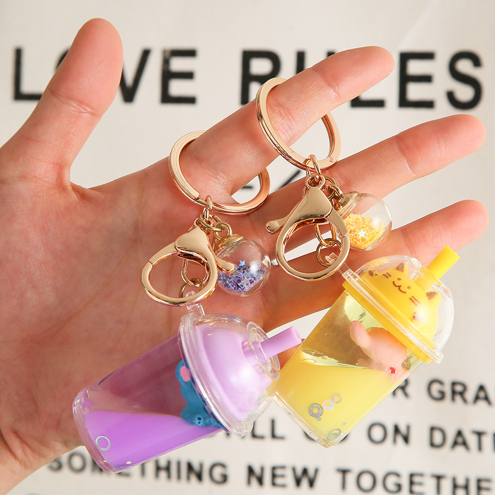 1 Piece Fashion Cup Arylic Patchwork Womenu0027S Keychain