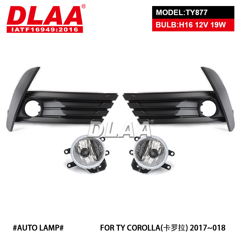 Aplicable a Toyota 17 / 18 nuevo conjunto de luces de niebla delanteras Carolla, luces de niebla, luces de barra delantera, luces diurnas