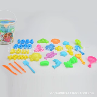 生产各种儿童过家家沙滩工具数字沙模27件套 玩沙用品模具赠品