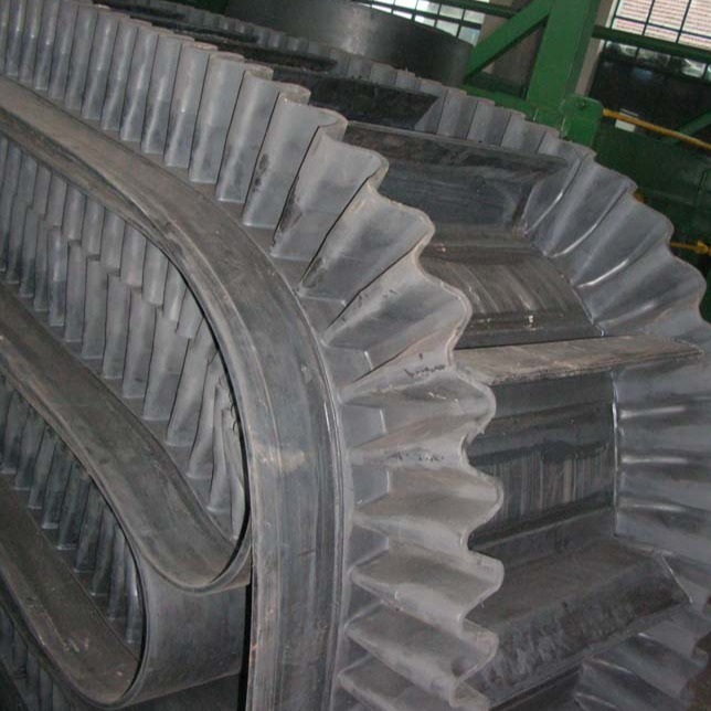 裙边波状橡胶输送带 电子秤挡边输送带 散料运输传送带