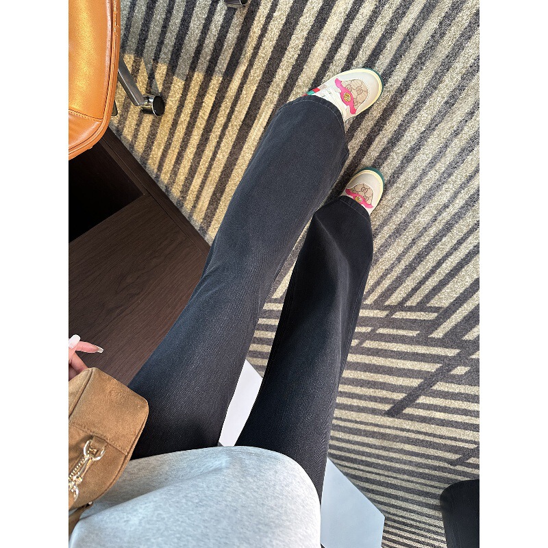 Straight-Leg Secrets! Four-Way Stretch Black Flared Jeans 2026 New Women's Spring High-Waisted Stretch Slimming Long Pants