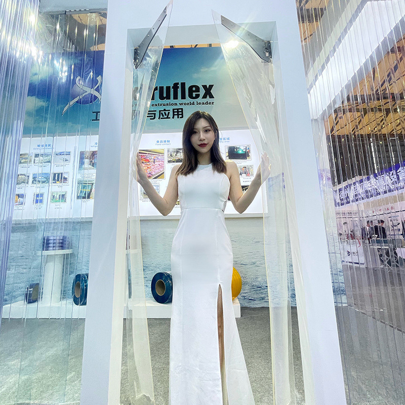 Pvc Sliding Door Custom-Made Transparent Windproof Kitchen Anti-Oil Smoke Commercial Soft Door Curtain for Cold Storage