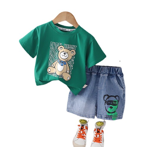  new summer suits for boys and girls, summer clothes for small and medium-sized children's clothes, trendy and stylish sports children's two-piece sets