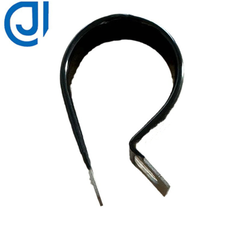 304不锈钢配线和管夹胶条R型连胶条卡 减震管卡橡胶固定夹电线箍