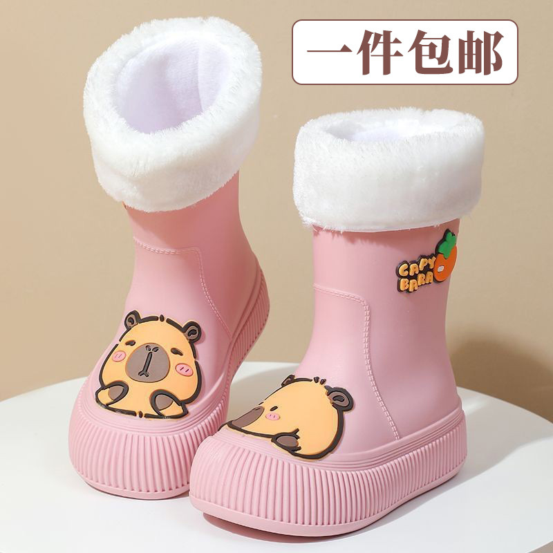 Zapatos de lluvia 2026 nuevos zapatos de agua de moda para mujeres padres e hijos de tubo corto antideslizante a prueba de agua y desgaste, zapatos de goma de lluvia image 15