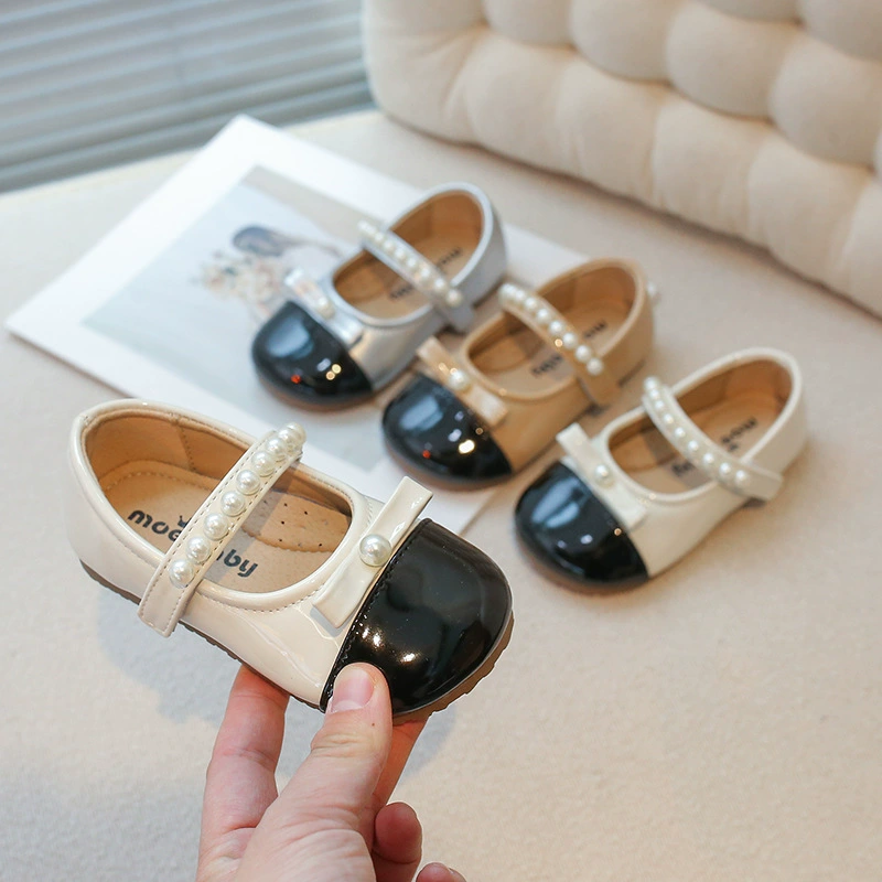 2025 новая новая обувь для девочек корейская версия одиночная обувь для детей принцессы моды обувь для студентов повседневная обувь