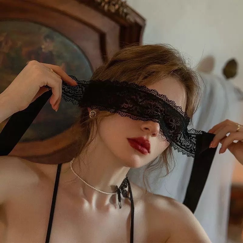 夜店聚会女王性感情趣内衣配饰蕾丝眼罩夫妻调情蒙眼丝带禁欲面纱