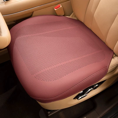 Seat cushion, seat cover: and Breathable, Summer Cool Single-Piece Main - volcanic-red-punched-breathable-full-edge-single-cushion