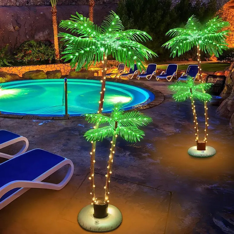 Cross-border New Simulation Palm Tree Lights Outdoor Park Shopping Mall Lighting Coconut Tree Lights Terrace Courtyard Landscape Decorative Lights