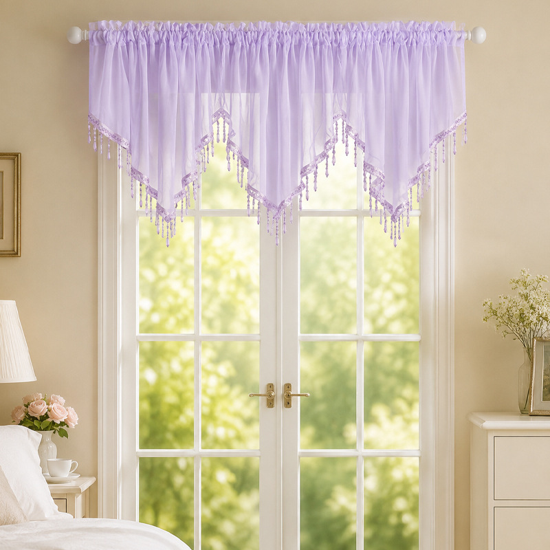 Cross-Border Temu Short Curtains, Solid Color Triangular Sheer Curtains, Kitchen Curtains, Small Curtains, Coffee Curtains, Wholesale in Stock Cross-Border Temu Short Curtains, Solid Color Triangular Sheer Curtains, Kitchen Curtains, Small Curtains, Coffee Curtains, Wholesale in Stock