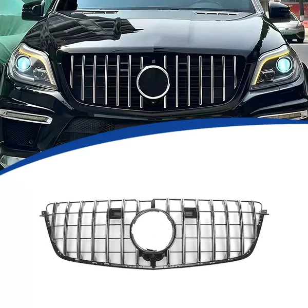 Suitable for 13-15 Models of Gl High-End Version X166 Modified Gt Style Front Grille Made of Abs Material, Suitable for Gl500 550 Gl63