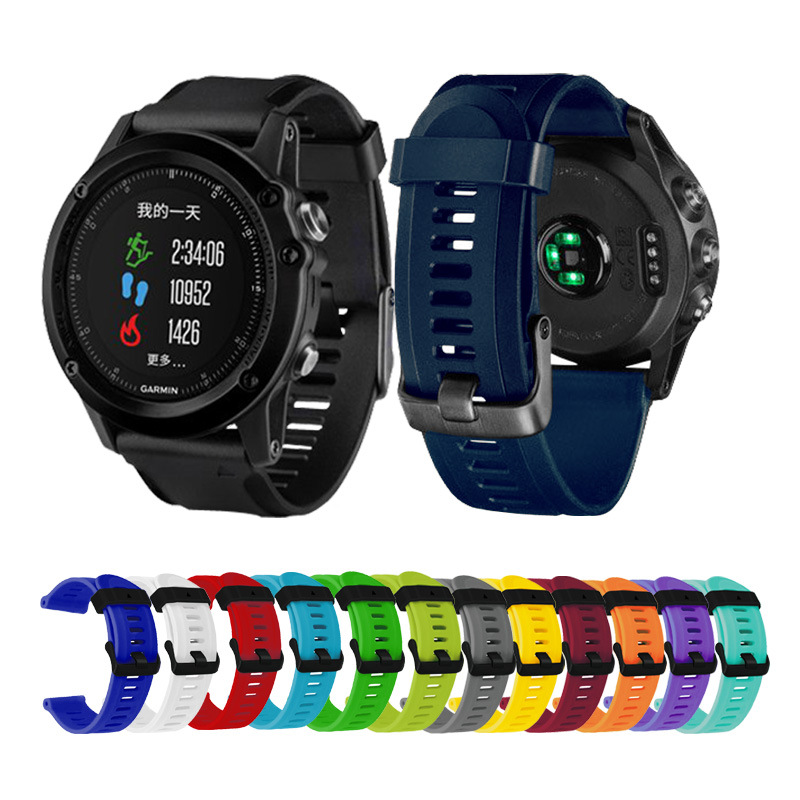 Spot silicone strap 26mm for Jiaming Fenix3 HR 12 color colorful strap