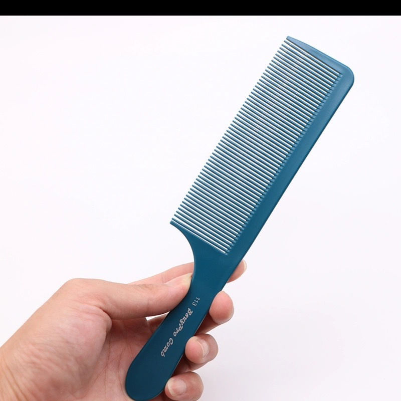 ヘアスタイリストの歯の大きいサイズの理髪は静電気を防止して髪を切って、黒い平頭の髪を切って、端の角の男性の櫛を押します。|undefined