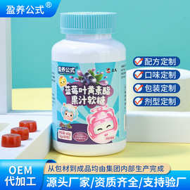 OEM蓝莓叶黄素酯果汁软糖酸甜口感网红热销软糖贴牌定制工厂