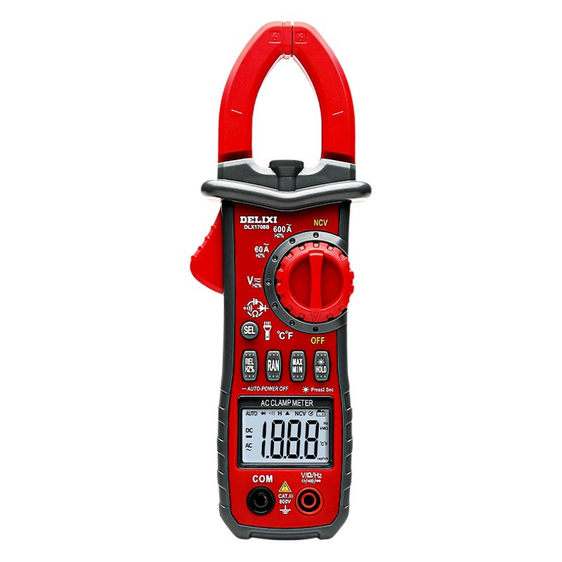 Мультиметр-клещи Delixi: высокоточный цифровой измеритель напряжения, тока и емкости, бесконтактный токоизмерительный прибор