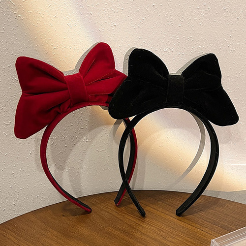 New Year's big red three-dimensional bow headband Internet celebrity princess cute hairpin pressed hair headband broken hairpin headband hair