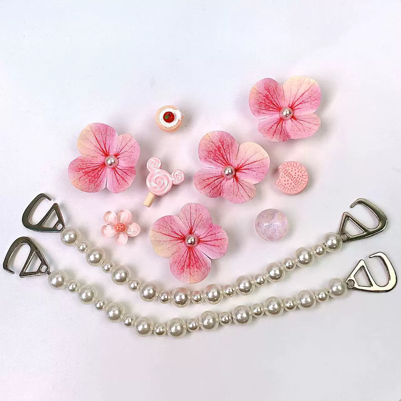 Украшения для обуви Phalaenopsis (jibbitz), китайский стиль 2025, наборы DIY с опцией жемчужной цепочки