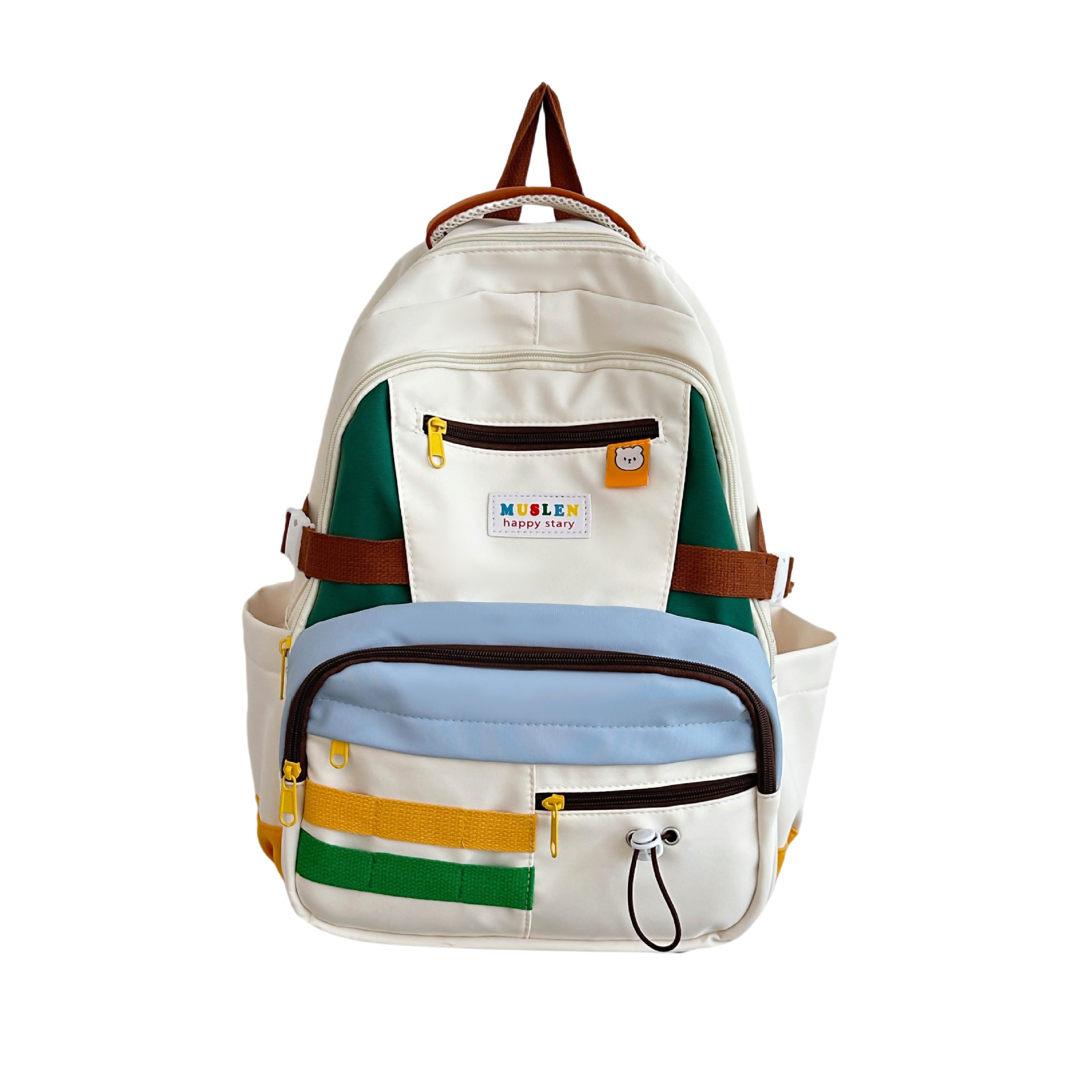 Mochila de gran capacidad 2024 nueva mochila de color en contraste para estudiantes al aire libre viajes de ocio mochila de todo fósforo para mujeres al por mayor