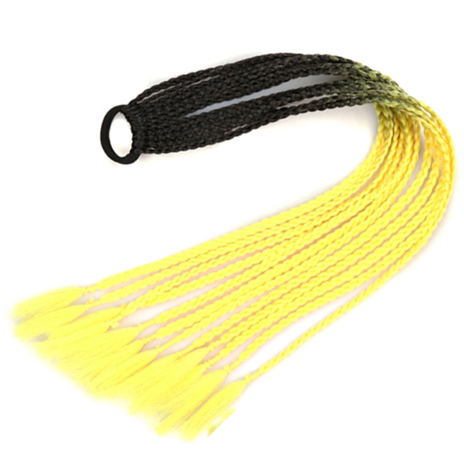 Trenzas de color de tres hebras de cola de caballo de tela de alta temperatura de seda sucia trenzas de cabello tipo peluca