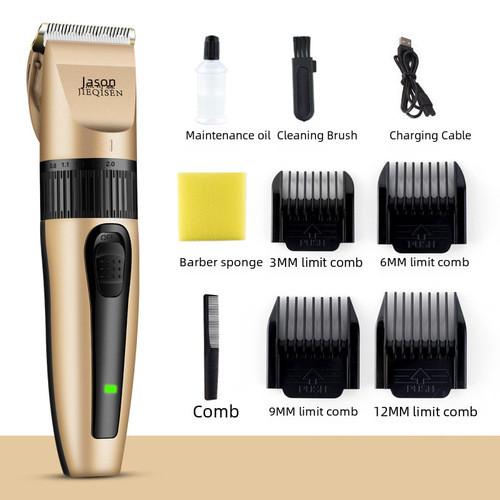 Jackason Cordless Electric Hair Cutter Machine, Electric Shaver, Adult Head Shaver, Children Hair Cutting Tool with Charger