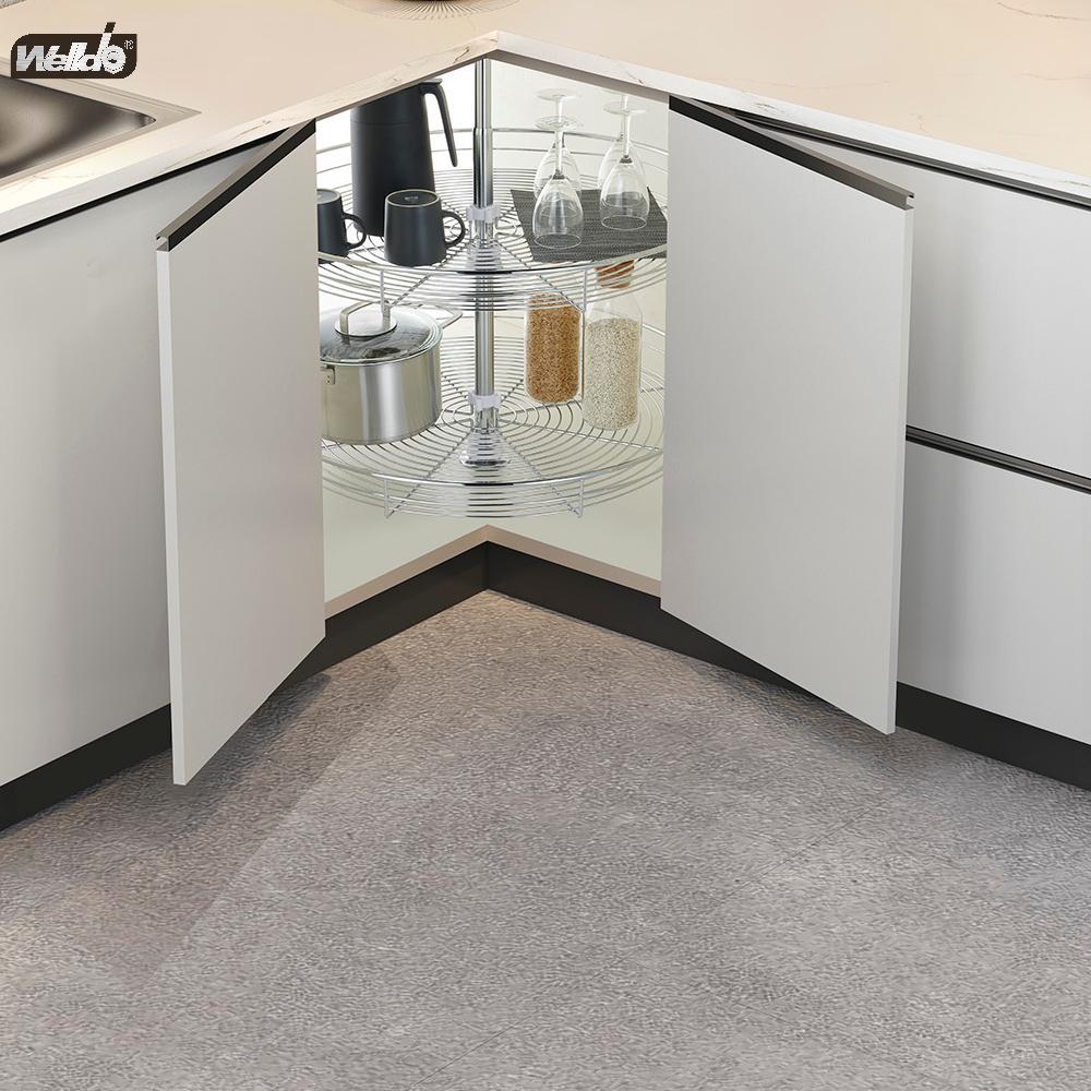 Welldo纬东 橱柜转角转盘拉篮橱柜双层360°转盘置物拉篮