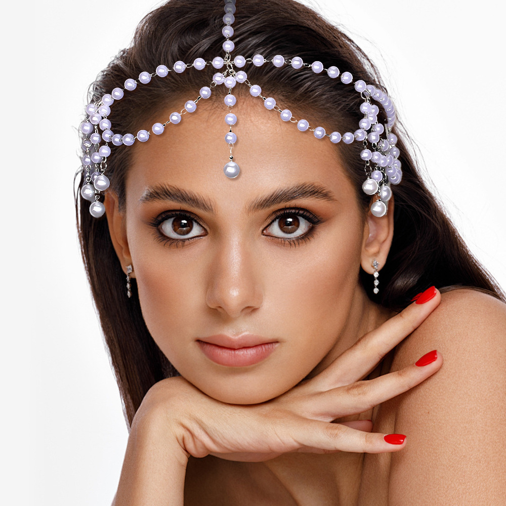Moda de moda perla tergión bandas temperamento simple tocado accesorios de banquete para mujeres Headwear